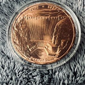 2007 Hoover Dam Commemorative Copper Medal  Bureau of Reclamation Issue